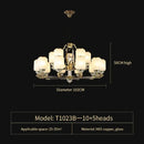 GobekUsa Chinese Jade Chandelier | Modern Duplex Villa Lighting