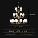 GobekUsa Chinese Jade Chandelier | Modern Duplex Villa Lighting