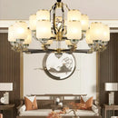GobekUsa Chinese Jade Chandelier | Modern Duplex Villa Lighting