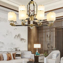 GobekUsa Chinese Jade Chandelier | Modern Duplex Villa Lighting