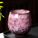 Handcrafted crackle glaze ceramic coffee cup set dining room pottery by Decorbites