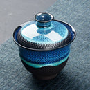 GobekUsa Chinese Kung Fu Ceramic Tea Set Teapot Gaiwan Porcelain Teaset Drinkware