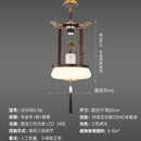 GobekUsa Chinese Lantern Chandelier: Classic Living Room Tea House Retro Lighting Fixtures