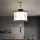 GobekUsa Chinese Lantern Chandelier: Classic Living Room Tea House Retro Lighting Fixtures