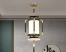 GobekUsa Chinese Lantern Chandelier: Classic Living Room Tea House Retro Lighting Fixtures