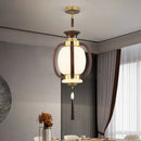 GobekUsa Chinese Lantern Chandelier: Classic Living Room Tea House Retro Lighting Fixtures