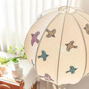 GobekUsa Chinese Medieval Dove Embroidery Fabric Pendant Light - Creative Hanging Line Light