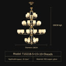 GobekUsa Chinese Natural Jade All Copper Chandelier for Luxury Living Room Villa