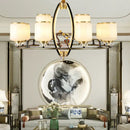 GobekUsa Chinese Natural Jade All Copper Chandelier for Luxury Living Room Villa