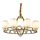 GobekUsa Chinese Natural Jade All Copper Chandelier for Luxury Living Room Villa