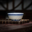 Traditional blue and white chinese orchid dragon bowl dining room cup by Decorbites