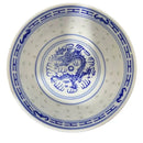 Traditional blue and white chinese orchid dragon bowl dining room cup by Decorbites