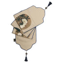 GobekUsa Chinese Painting Women Print Table Runner Handmade Traditional Chic Decor