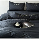GobekUsa Chinese Panda Bamboo Jacquard Duvet Cover Set Luxury Cotton Bed Sheet Set