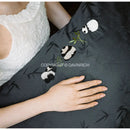 GobekUsa Chinese Panda Bamboo Jacquard Duvet Cover Set Luxury Cotton Bed Sheet Set