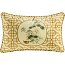 GobekUsa Chinese Peony Flower & Bird Print Vermilion Pillow Cover
