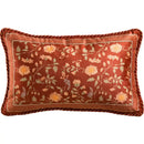 GobekUsa Chinese Peony Flower & Bird Print Vermilion Pillow Cover