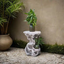 GobekUsa Chinese Resin Floor Flower Stand, Modern Minimalist Living Room Decor