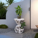 GobekUsa Chinese Resin Floor Flower Stand, Modern Minimalist Living Room Decor