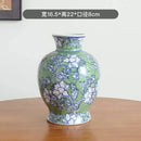 GobekUsa Chinese Retro Blue & White Porcelain Vase Flower Arrangement Home Decor