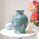 GobekUsa Chinese Retro Blue & White Porcelain Vase Flower Arrangement Home Decor