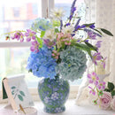 GobekUsa Chinese Retro Blue & White Porcelain Vase Flower Arrangement Home Decor