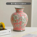 GobekUsa Chinese Retro Blue & White Porcelain Vase Flower Arrangement Home Decor