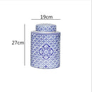 GobekUsa Chinese Retro Ceramics Golden Vase with Cover for Home Décor and Organization