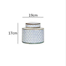GobekUsa Chinese Retro Ceramics Golden Vase with Cover for Home Décor and Organization