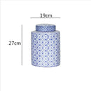 GobekUsa Chinese Retro Ceramics Golden Vase with Cover for Home Décor and Organization