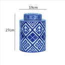 GobekUsa Chinese Retro Ceramics Golden Vase with Cover for Home Décor and Organization