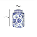 GobekUsa Chinese Retro Ceramics Golden Vase with Cover for Home Décor and Organization