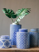 GobekUsa Chinese Retro Ceramics Golden Vase with Cover for Home Décor and Organization