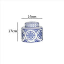 GobekUsa Chinese Retro Ceramics Golden Vase with Cover for Home Décor and Organization