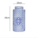 GobekUsa Chinese Retro Ceramics Golden Vase with Cover for Home Décor and Organization