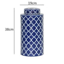 GobekUsa Chinese Retro Ceramics Golden Vase with Cover for Home Décor and Organization