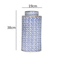 GobekUsa Chinese Retro Ceramics Golden Vase with Cover for Home Décor and Organization