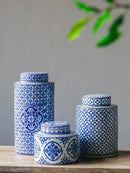 GobekUsa Chinese Retro Ceramics Golden Vase with Cover for Home Décor and Organization