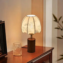 GobekUsa Chinese Retro Patterned Fabric Bedside Lamp