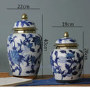 GobekUsa Chinese Retro Storage Tank Vase with Cover for Modern Home Decoration