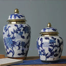 GobekUsa Chinese Retro Storage Tank Vase with Cover for Modern Home Decoration