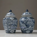 GobekUsa Chinese Retro Storage Tank Vase with Cover for Modern Home Decoration