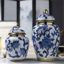 GobekUsa Chinese Retro Storage Tank Vase with Cover for Modern Home Decoration