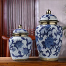 GobekUsa Chinese Retro Storage Tank Vase with Cover for Modern Home Decoration