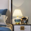 GobekUsa Chinese Style Ceramic Copper Table Lamp for Living Room & Bedroom