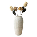 Chinese style textured white ceramic vase set living room decor by Decorbites