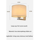 GobekUsa Chinese Style Cloth Covered Wall Lamp for Bedroom and Living Room
