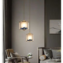 GobekUsa Chinese Style Copper Pendant Light for Bedroom, Aisle, and Headboard Zen Chandelier