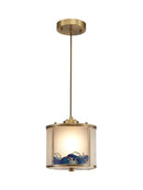 GobekUsa Chinese Style Copper Pendant Light for Bedroom, Aisle, and Headboard Zen Chandelier