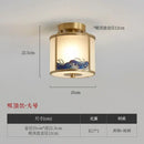 GobekUsa Chinese Style Copper Pendant Light for Bedroom, Aisle, and Headboard Zen Chandelier